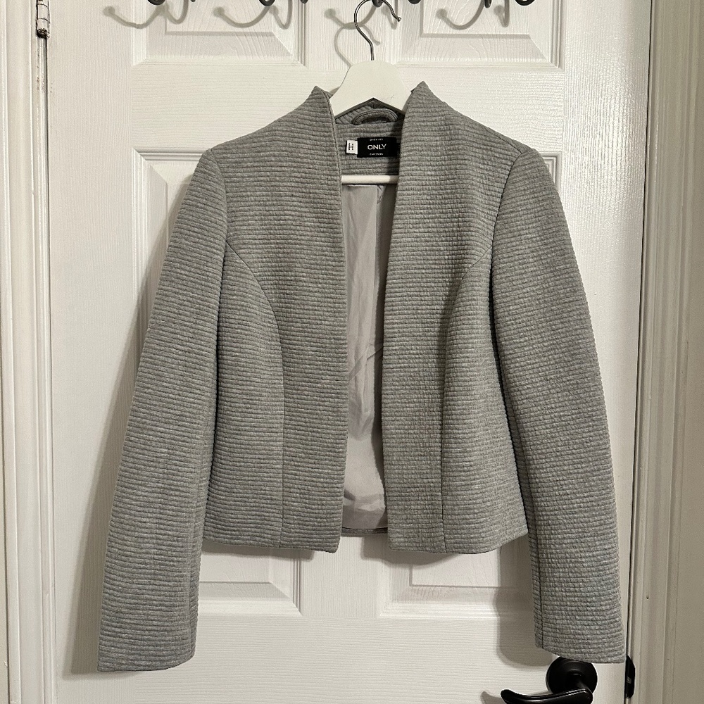 ONLY Gray Blazer Jacket - Size 36 4 Small